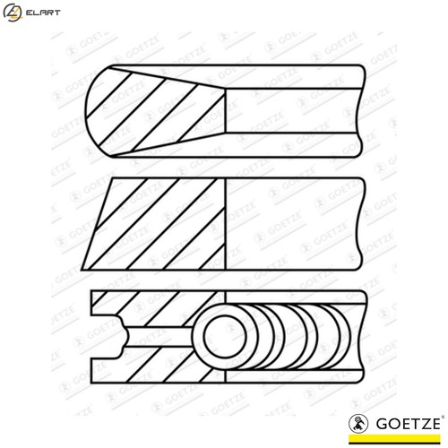 Piston ring kit - piston,